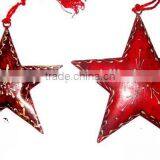 Handmade Beautiful Christmas Decoration Red Hanging Stars thumbnail-1