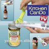 Safety Bottel One Touch Can Opener, Bottle Opener Kit Grinding Garlic Keychain thumbnail-1