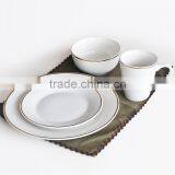 16pcs Porcelain Dinner Set With Gold Line,porcelain Dinnerware Set With Gold Lines,ceramic Gold Line Dinner Set thumbnail-3