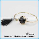 2017 Gold Plated Fashion Stone Bangle Bracelet thumbnail-3