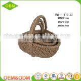 Hand Woven Fruit Seagrass Basket With Handle thumbnail-2