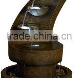 Modern Curved Cascading Zen Fountain With LED Light thumbnail-3
