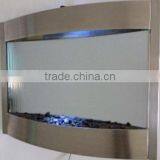 Glass Waterfall Fountain Indoor Water Features for Home Beauty Salon Designs for Interior thumbnail-2