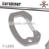 New Gift Alphabet Stainless Steel Carabiners Survival Keychain Fine Blanking Processing thumbnail-1