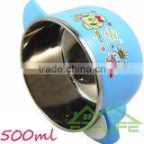 Creative Baby Dinnerware 500ML Stainless Steel Kids Food Thermal Sockproof Feeding Bowls thumbnail-2