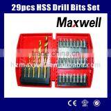 29pcs HSS Drill & Bits Set