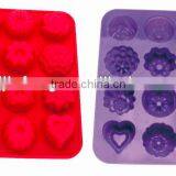 12PCS Different Shape Silicone Cake Baking Tray Silicone Biscuit and Cookie Tray thumbnail-1