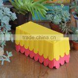 Light Colors Square Flower Pot thumbnail-2