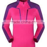 2016 New Long Sleeve Zipper Collar Jerseyes Climbing Hiking Running Camping T-shirt thumbnail-6