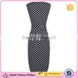 Women's Vintage Pinup Polka Dot Pencil Business Dress thumbnail-3