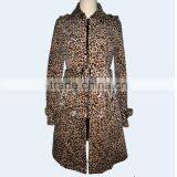 Leopard Print Women Long Coat,elegant Pattern Womens Cotton Long Coats thumbnail-1