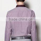 New Design Contrast Fabric Made to Measure Cotton Slim Men Shirt BSZ0079 thumbnail-2