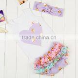 Wholesale Baby Clothing Set Girls Boutique Ruffles Outfits Kids Boutique Clothes Toddler Baby Girl Clothing Set