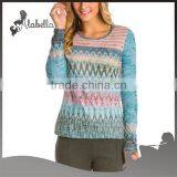 Wholesale Long Sleeve Yoga Fitness Sublimation Compression Shirts Women thumbnail-1