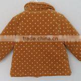 Girls White Spot Brown Color Winter Jacket thumbnail-2