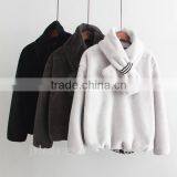 100%cotton Thick Warm Pullover Hoodie With Scarf thumbnail-5