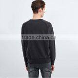 Custom Blank Black Crew Neck Pullover Hoodie Wholesale Plain Hoodies thumbnail-2