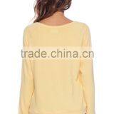 Custom Comfortable Women Smiling Face Printed Loose Fit Sweatshirt With Long Sleeve thumbnail-4