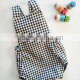 High Quality Summer Tartan Baby Overalls Baby Clothes Romper for Wholsale thumbnail-2