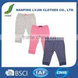 Hot Sales 100%Cotton Material and Girls Gender High Quality Baby Girls' 3 Pack Pants thumbnail-1