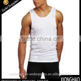 New Arrival Pure White Cotton Running Singlet With High Quality and Cheap Price thumbnail-1