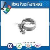 Made in Taiwan Stainless Steel Thin Hose Clamp Flexible Hose Clamp European Style thumbnail-1