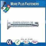Made in Taiwan Steel Material High Quality PHIL Drive Flat Head Patta Milti Self Drilling Screws thumbnail-2