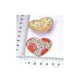 Heart Rhinestone Cabochon With Flower Crystal Purfume Bottle Ornament thumbnail-3
