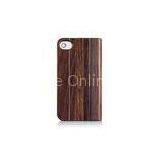 Handmade Bois De Wood And Leather Cell Phone Case , Iphone 4 / 4S Back Covers thumbnail-1