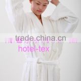 100% cotton hotel velour bathrobe with logo