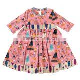 CH00179YIWU BOYA Cotton Milk Silk Dresses Indian Tent Pattern Kids Clothes Wearing Boutique Dresses thumbnail-1