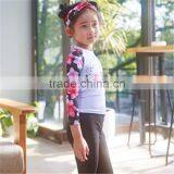 Best Selling Sweet Two Piece Set Floral Design 82% Nylon18% Spandex Baby Kids Swimsuit Child Swimwear thumbnail-3