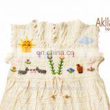 Beautiful Peruvian Cotton Woven Girls Dresses With Detailed Embroidery thumbnail-2