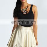 2014 Autumn Winter Lady's Faux Leather Laser Skirt