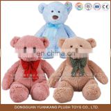 100% cotton wholesale colorful small pink and blue, light brown teddy bear plush soft toy