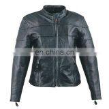 HMB-0273A WOMEN LEATHER JACKETS MOTORBIKE BIKER FASHION COATS