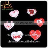 Custom Led Flash Pin Badge,Blinking Heart Shaped Pin Badges With LED Lights