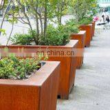 Corten Steel Garden Tree Planters Weathering Steel Box thumbnail-3