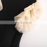 TWOTWINSTYLE Sexy Jumpsuit For Women Short Sleeve High Waist Patchwork Ruffle Slim Elegant thumbnail-5