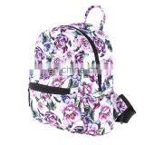 New Arrival 9inch Mini Backpack Girls Small Travel Bag With Romantic Purple Rose Image thumbnail-4