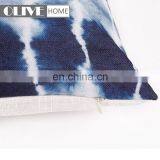 2018 Blue Ombre Printed White Stripe Linen Waist Cushion Pillow thumbnail-2
