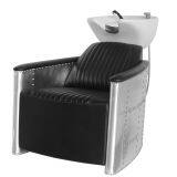 Shampoo Chair Salon Furniture Fireproof Leather Barber Chaires With Ceramic Basin thumbnail-1