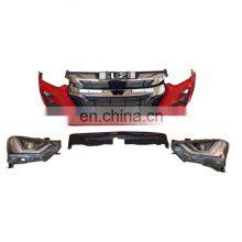 Car Body Kit Front Bumper With Headlight For Dmax 2016-2019 Upgrade to 2021