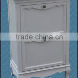 white painted wooden shoe cabinet / wooden indoor furniture / wooden living room furniture