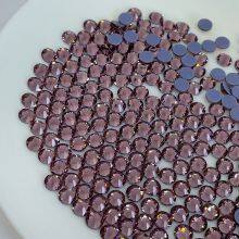Hotfix flat back glass crystal rhinestones lt topaz ss4-ss30