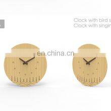 Minimalist Bedroom Living Room Premium Quality Round Bamboo Singing Bowl Analog Wall Clock thumbnail-5