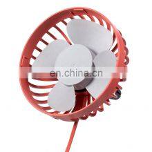 Cars Accessoire 4 Inch Air Cooling Fan 3 Speeds Adjust DC Powered Vehicle Rotatable Clip Fan Portable Mini USB Car Fan With LED thumbnail-3
