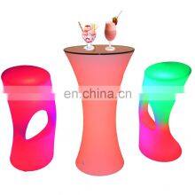 Garden Furniture Light up Patio Table Rgb Plastic Wine Hotel Chair