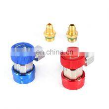 QC-ML QC-MH Schnellwechseladapter für Kraftfahrzeug-Manifold, Ladeadapter für Klimaanlagen, Kältemittel R134a, Messing-Schnellkupplung thumbnail-1