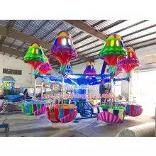 Zhongshan Tai Le Amusement Indoor and Outdoor Large Machinery Exemption Products FRP Carefree Jellyfish Amusement Equipment Children Adults Parent-child Rotation Flying Chair Rotation Lifting thumbnail-3